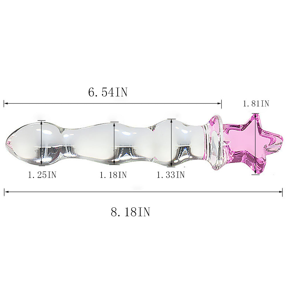 Pull Beads Crystal Glass Dildo Masturbator Butt Plug – product view 3