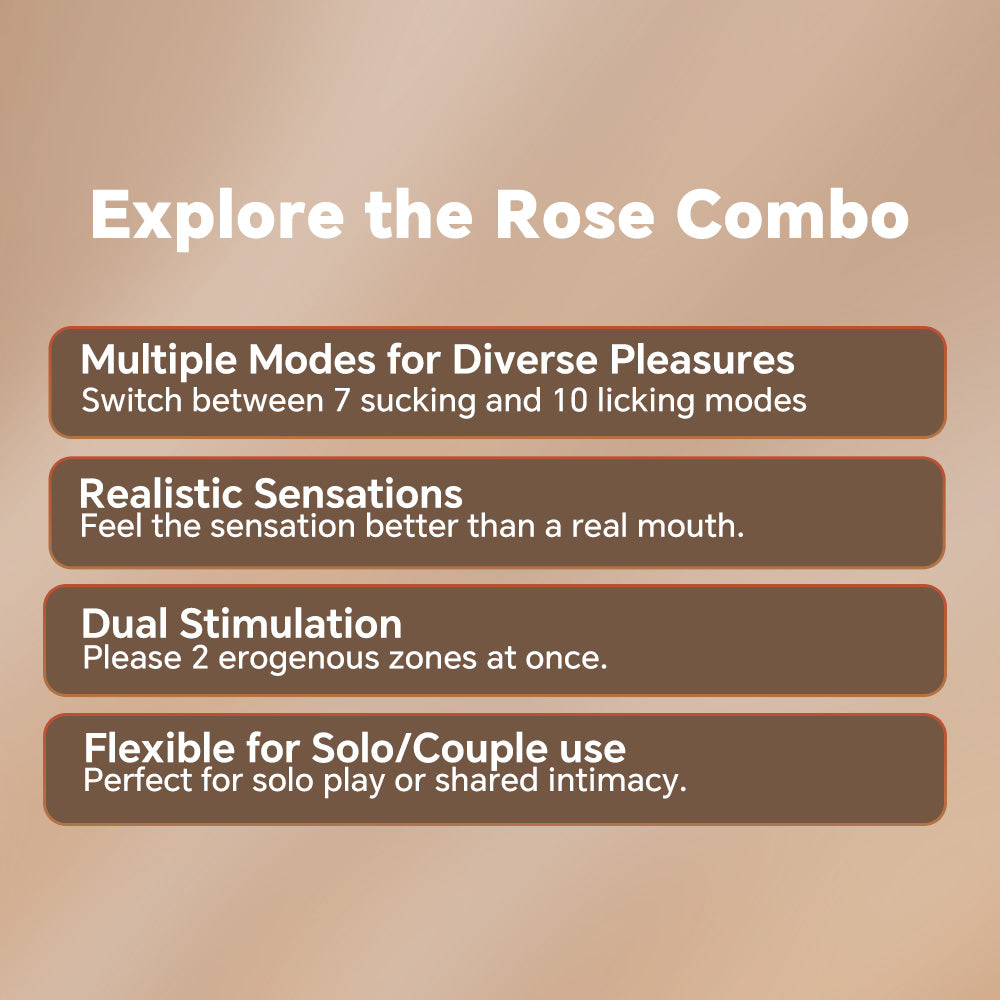 Rose Suction Massager Set with Extra Charging Cable