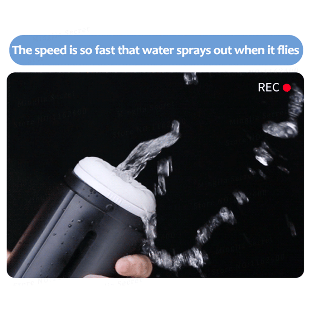 Leten – Black Hurricane Hole - 6 Modes Telescopic Suction Heating Male Stroker – product view 12