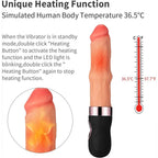 6 Thrust Ring Up/Down Speeds And 9 Intense Vibration 36.5℃ Heated Vibrating Dildo – product view 3