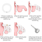 Male Penis Exercise Lightweight Chastity Cage - Adult Sex Toy with 4 Different Size Rings – product view 12
