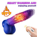 3 Thrusting 5 Vibrating Dildo Heated Colour-Changing Dildo – product view 2