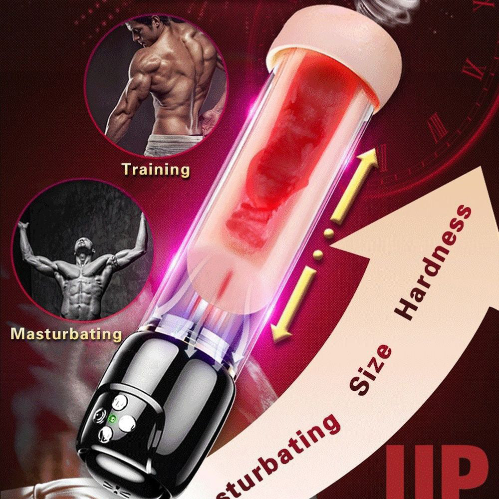 VeloThrust Vibration 6 Mode Suction Penis Pump, 2 in 1 Penis Enlargement Vacuum Pump Penis Trainer – product view 2