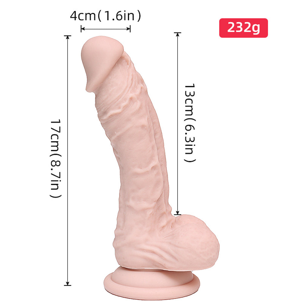 8.7 Inch Real Realistic Texture Allovers Dildo-Thickening Suction Dildo