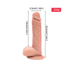7.3 Inch Double Free Spins Suction Cup Dildos - Simulation Allovers Dildos