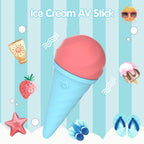 Cordless Cute Ice Cream 10 Vibrating Modes Wand Massager – product view 5