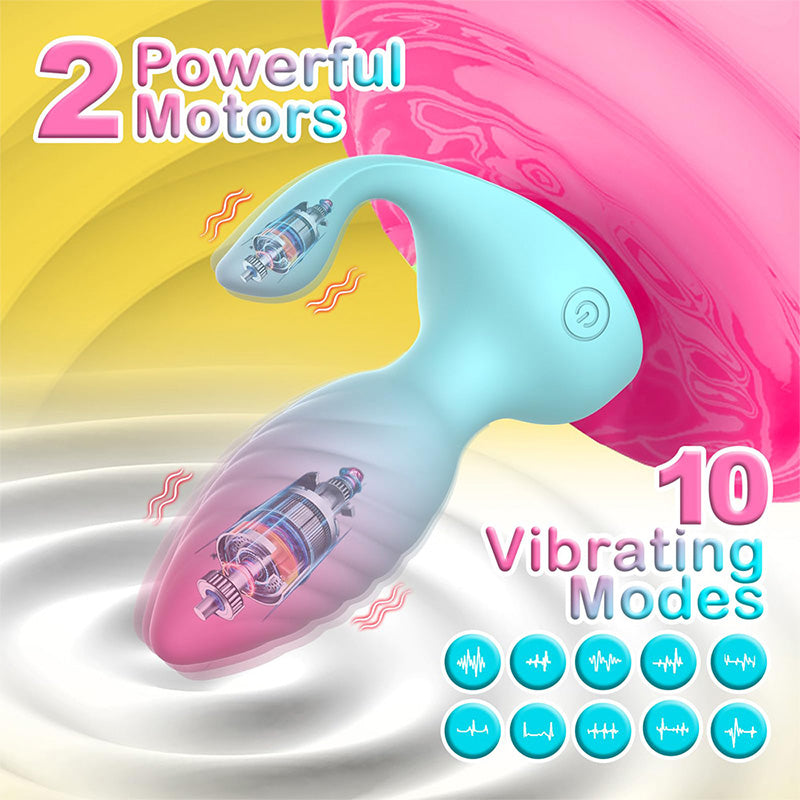 2 In 1 Remote Controlled Vibrator Clitoral Stimulator Anal Plug – product view 3