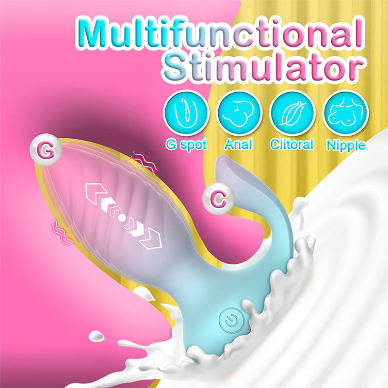 2 In 1 Remote Controlled Vibrator Clitoral Stimulator Anal Plug – product view 4