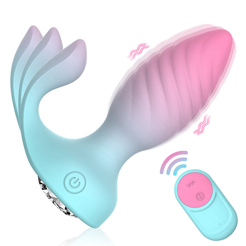 2 In 1 Remote Controlled Vibrator Clitoral Stimulator Anal Plug – product view 2