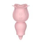 2 in 1 Rose Suction Vibrator and Tongue Vibrator for Female Male