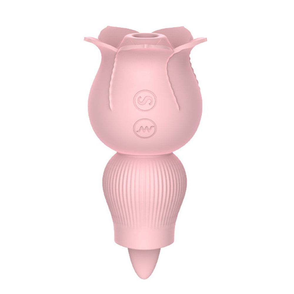2 in 1 Rose Suction Vibrator and Tongue Vibrator for Female Male – product view 6
