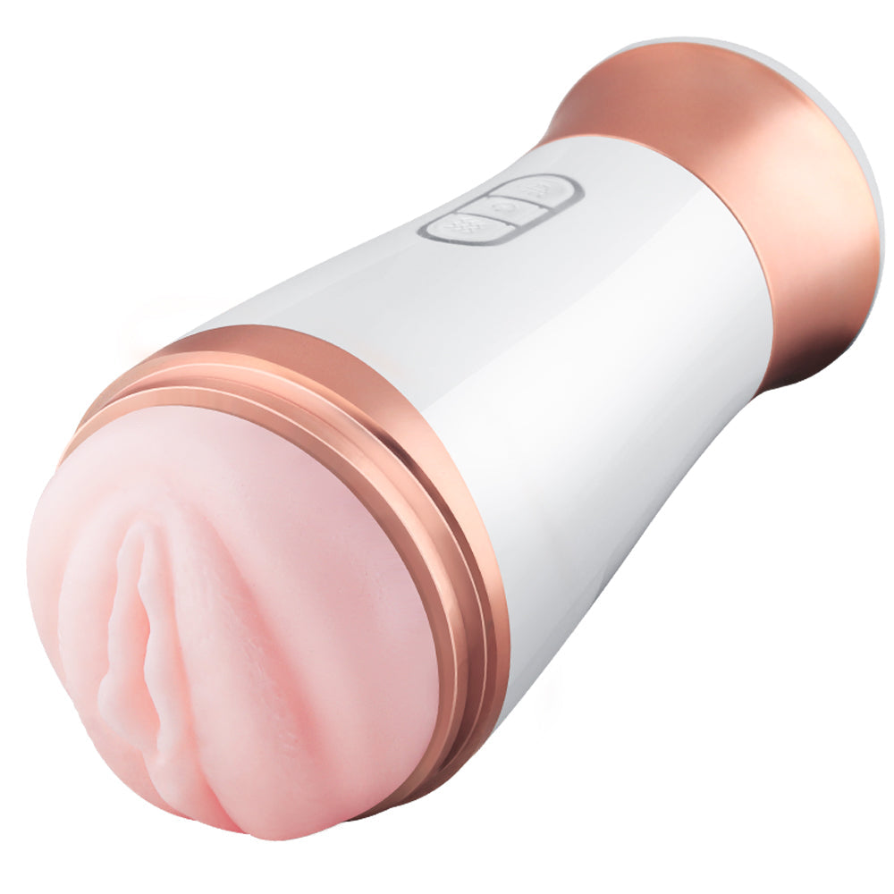 SpeedSteed Male Stroker Cup 6 Frequency Dual Vibration Mode Smart 5 Moans Realistic Textured Ultra-Soft Blowjob Toy – product view 3