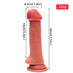 7.1 Inch Thickened Silicone Dildo| Suction Cup Allovers Thrusting Dildo – product view 6
