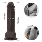 Strap-on Dildo Realistic Silicone Dildo with Wearable Sex Harness for Couple Pegging Women Lesbian Sex Fun, 7.6'' (Black) – product view 5