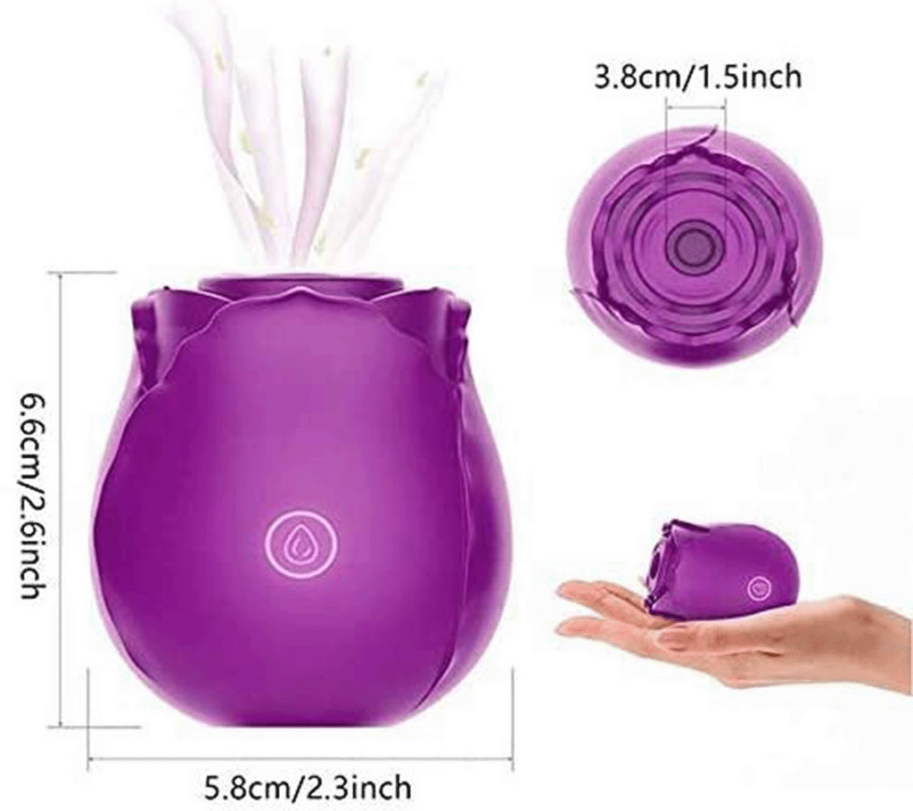 Rose Suction Vibrator 7 Frequency Sucking Clit Massage Rose Toy – product view 7