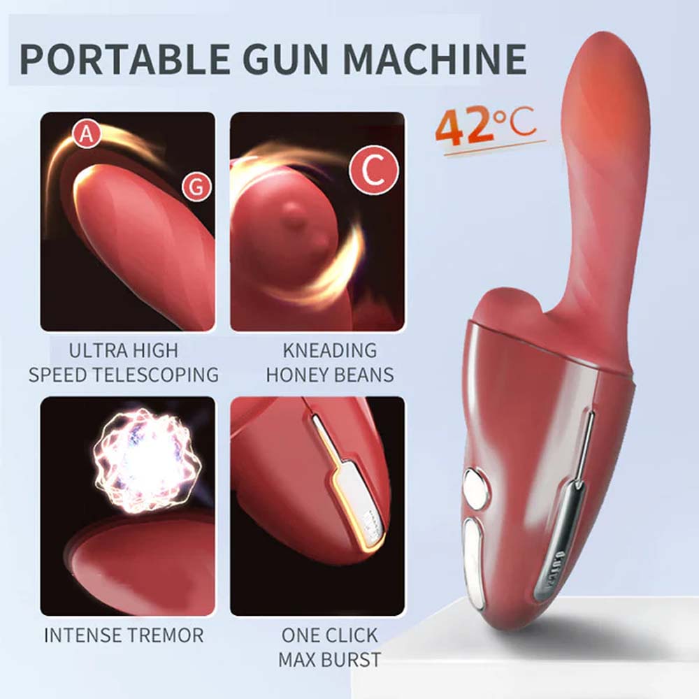 UXOL -3In1 Wireless Remote Control Wearable Telescopic Vibrating Intelligent Heated Dildo – product view 3
