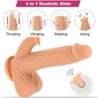 4 in 1 Clitoral Stimulation Suction Cup Realistic Dildo 8.7 Inch – product view 3