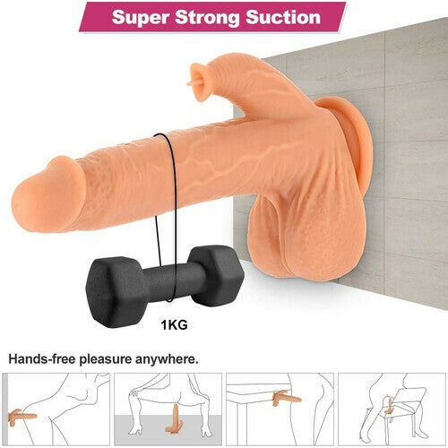 4 in 1 Clitoral Stimulation Suction Cup Realistic Dildo 8.7 Inch – product view 5