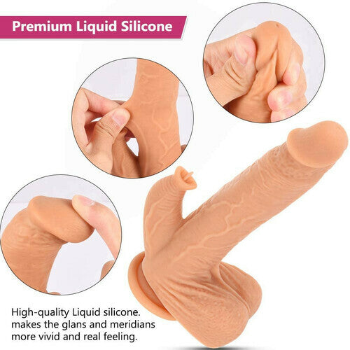 4 in 1 Clitoral Stimulation Suction Cup Realistic Dildo 8.7 Inch – product view 4