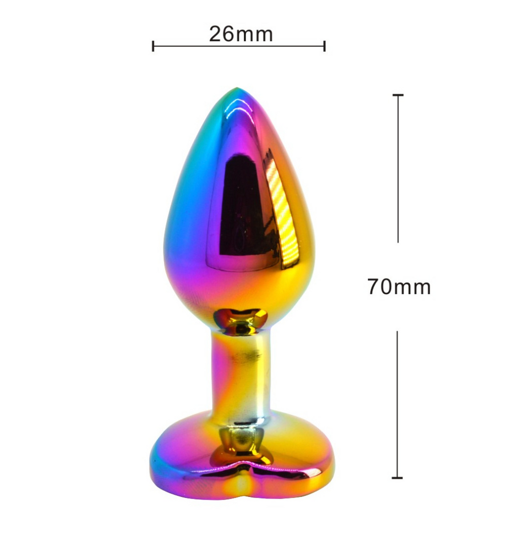 Metal Butt Plug - Anal Toying Colored Stainless Steel Metal Butt Plug – product view 10