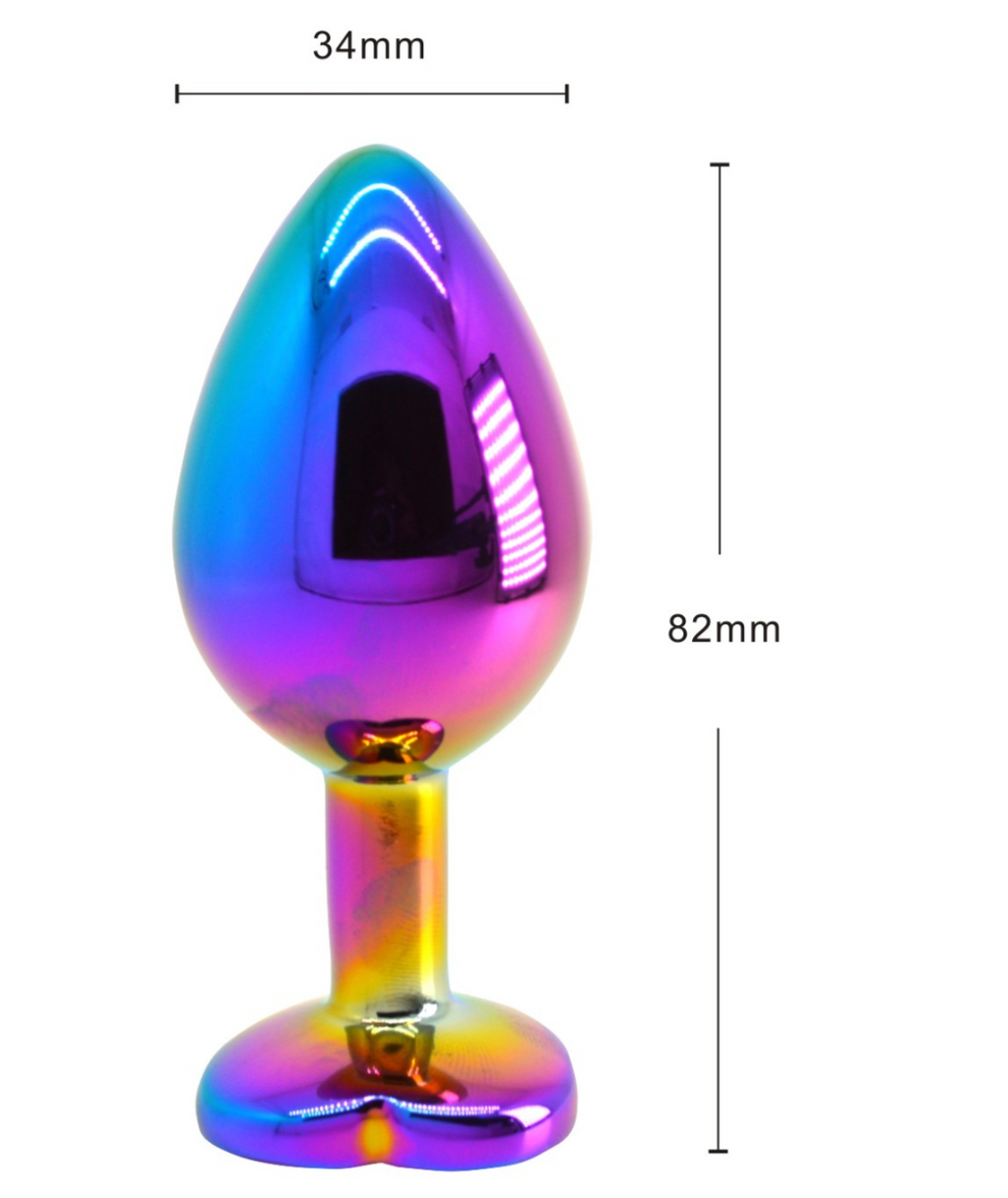 Metal Butt Plug - Anal Toying Colored Stainless Steel Metal Butt Plug – product view 11
