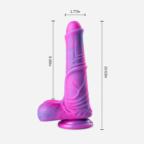 UXOL Silicone Simulation Suction Cup Dildo | Purple Dildo 8 Inch – product view 5