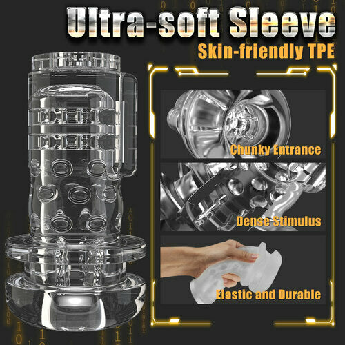 9 Thrusting & Vibrating 2 In 1 Handheld Male Stroker – product view 4