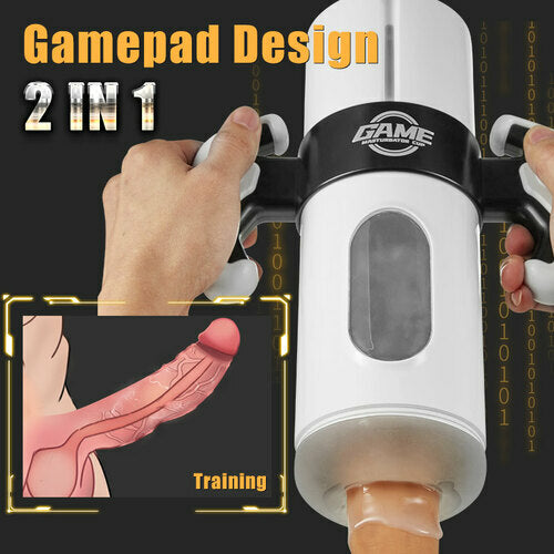9 Thrusting & Vibrating 2 In 1 Handheld Male Stroker – product view 3
