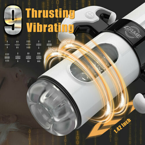 9 Thrusting & Vibrating 2 In 1 Handheld Male Stroker – product view 2