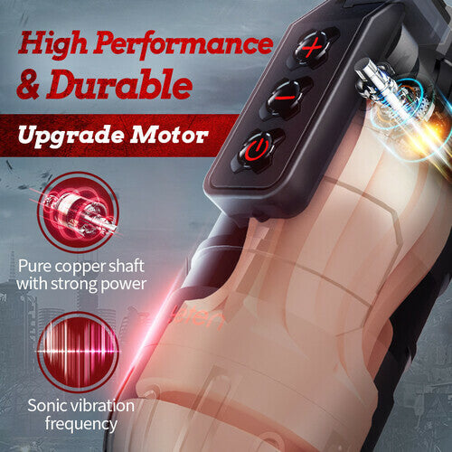 Leten Grenade Blowjob Simulator 10 Vibrating 2 in 1 Fleshlight & Pussy Pocket APP Control – product view 6