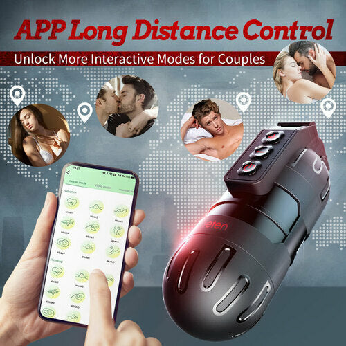 Leten Grenade Blowjob Simulator 10 Vibrating 2 in 1 Fleshlight & Pussy Pocket APP Control – product view 4