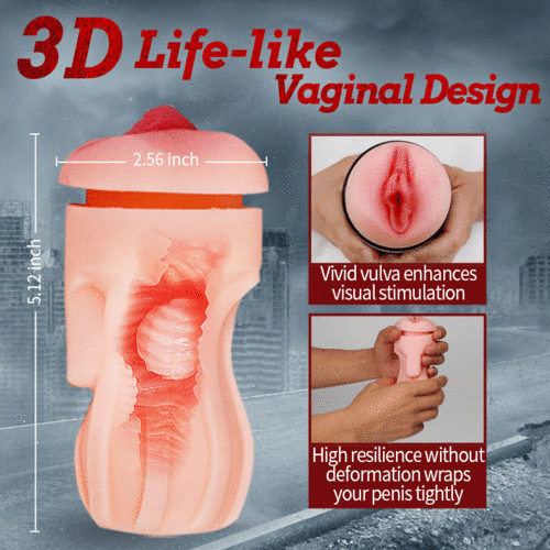 Leten Grenade Blowjob Simulator 10 Vibrating 2 in 1 Fleshlight & Pussy Pocket APP Control – product view 7