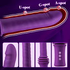 3 Thrusting & 10 Cibrating Modes Heating Thrusting Vibrating Dildo – product view 4