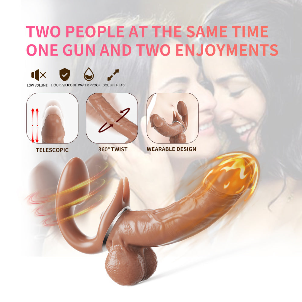 10 Modes Double Head Thrusting Dildo Retractable Curved Dildo – product view 6