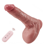 6.3 in Small Glans Thick Shaft Big Ball 7 Thrusting Swinging 10 Vibrating Heating Lifelike Dildo