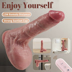 6.3 in Small Glans Thick Shaft Big Ball 7 Thrusting Swinging 10 Vibrating Heating Lifelike Dildo