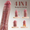 6.3 in Small Glans Thick Shaft Big Ball 7 Thrusting Swinging 10 Vibrating Heating Lifelike Dildo