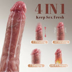 6.3 in Small Glans Thick Shaft Big Ball 7 Thrusting Swinging 10 Vibrating Heating Lifelike Dildo