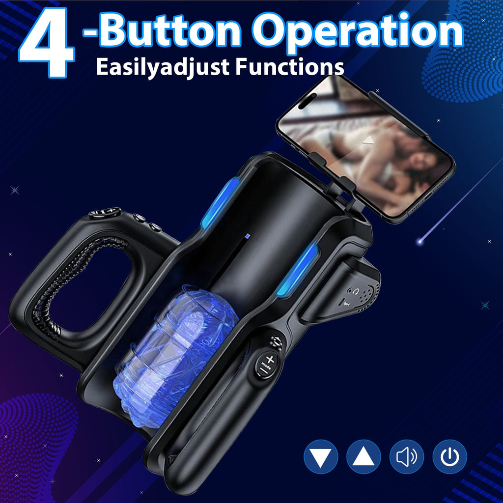 Leten Cannon King Pro Fully Automatic Stroker Ultra-Long Male Stroke Machine With Handle – product view 7