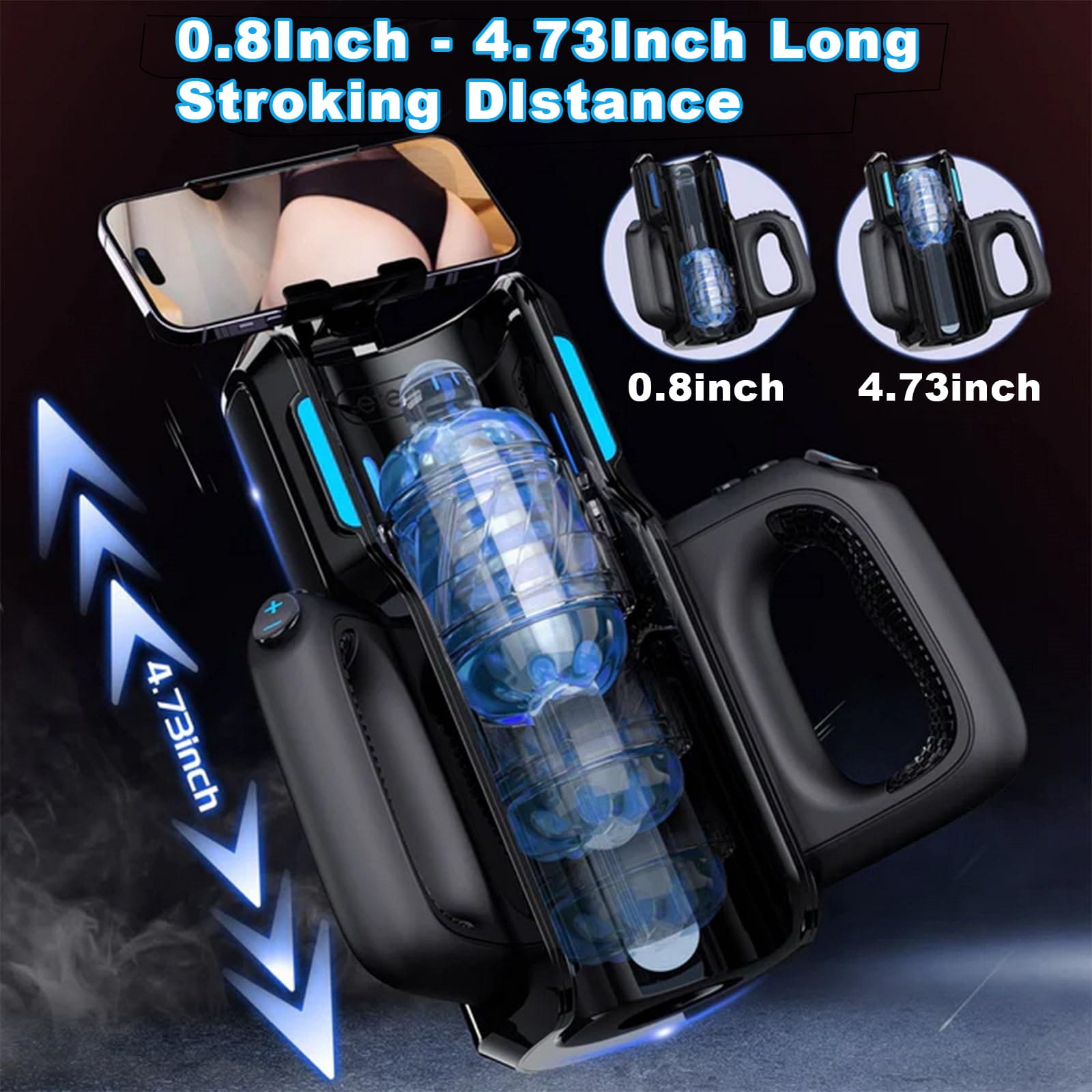 Leten Cannon King Pro Fully Automatic Stroker Ultra-Long Male Stroke Machine With Handle – product view 13