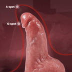 5.51 in Derek Curved Glans Free Lubricant P and G Spot Stimulation Realistic Anal Dildo Thrusting Heating Vibrating