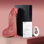 5.51 in Derek Curved Glans Free Lubricant P and G Spot Stimulation Realistic Anal Dildo Thrusting Heating Vibrating