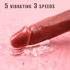 8.9 in 5 Beads Rotating Swing 8 Vibrating Dildo remote control