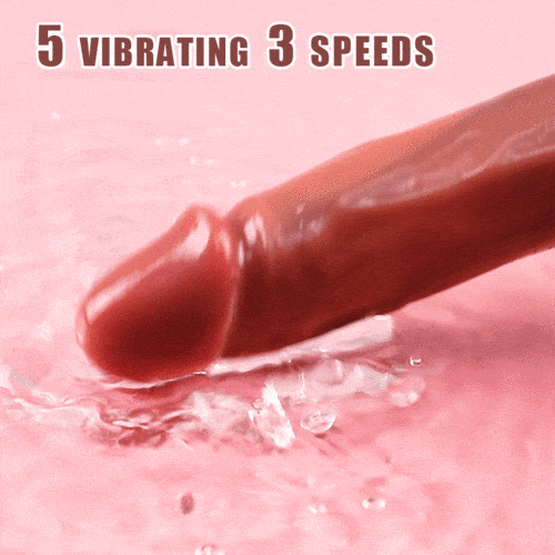 8.9 in 5 Beads Rotating Swing 8 Vibrating Dildo remote control