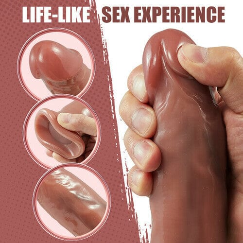 8.9 in 5 Beads Rotating Swing 8 Vibrating Dildo remote control