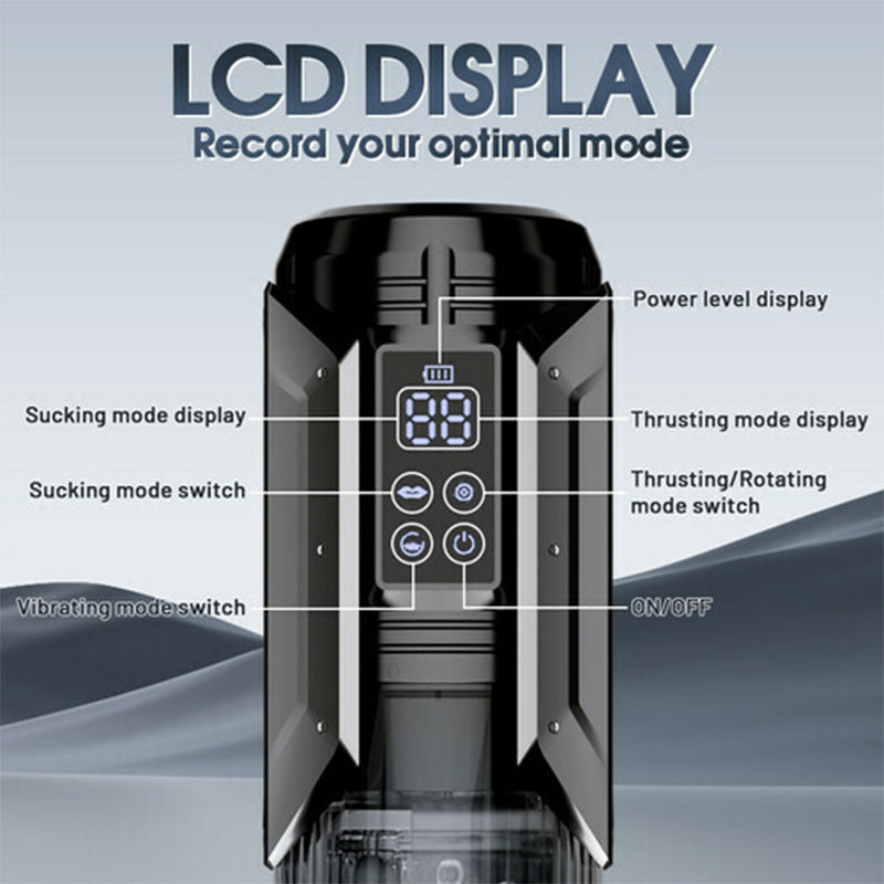 2026 New 4 In 1 Stroker for Men 7 Sucking & Vibrating & Thrusting & Rotating Oral Sex LCD Male Stroker – product view 5