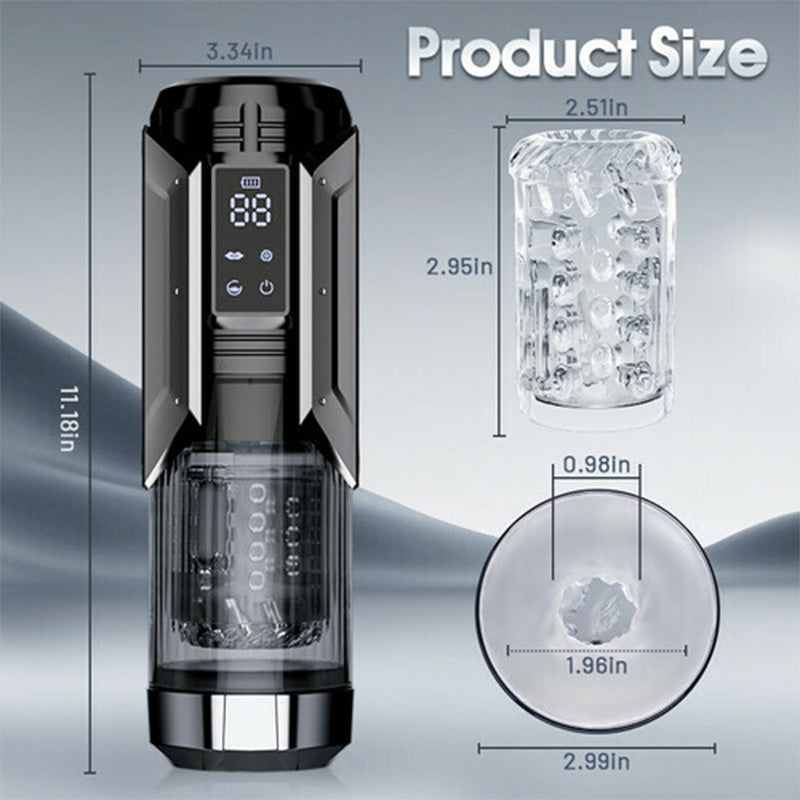 2026 New 4 In 1 Stroker for Men 7 Sucking & Vibrating & Thrusting & Rotating Oral Sex LCD Male Stroker – product view 8