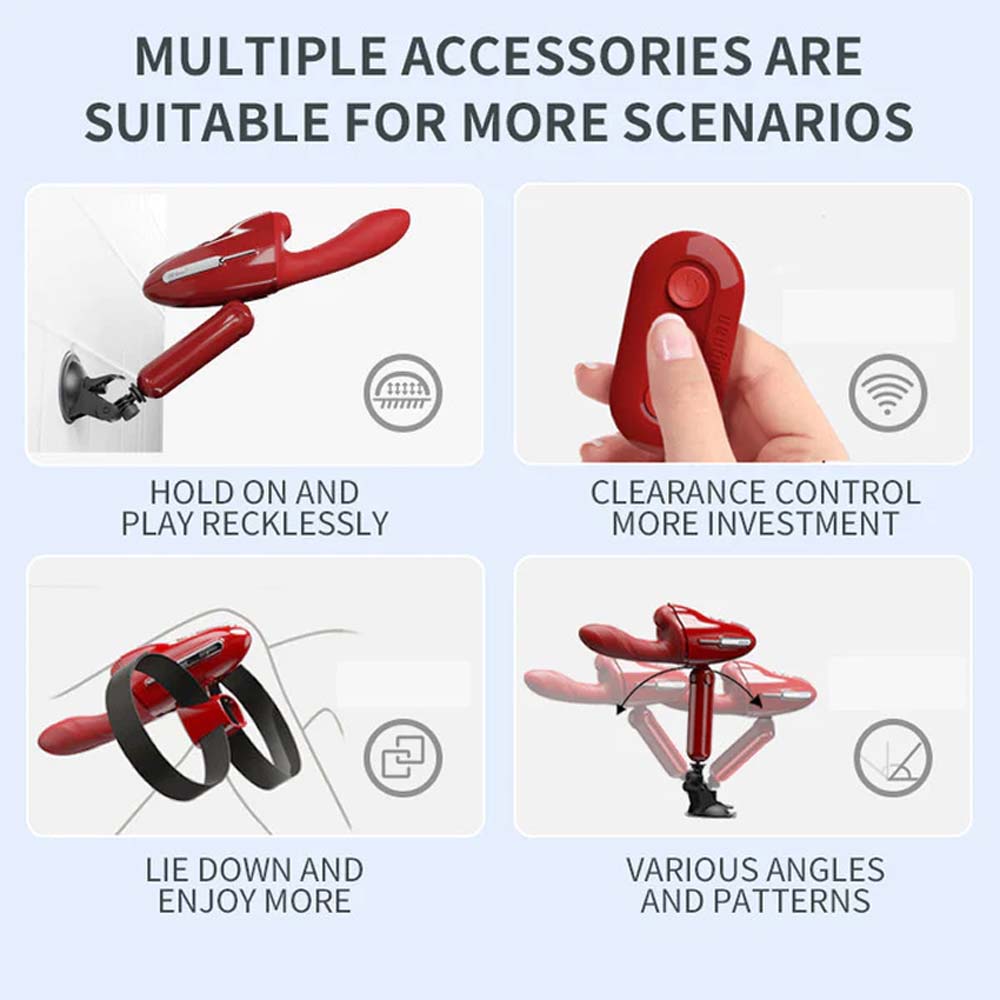UXOL -3In1 Wireless Remote Control Wearable Telescopic Vibrating Intelligent Heated Dildo – product view 7