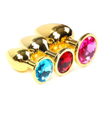 Round Metal Butt Plug - Stainless Steel Jewel Butt Plug Anal – product view 2