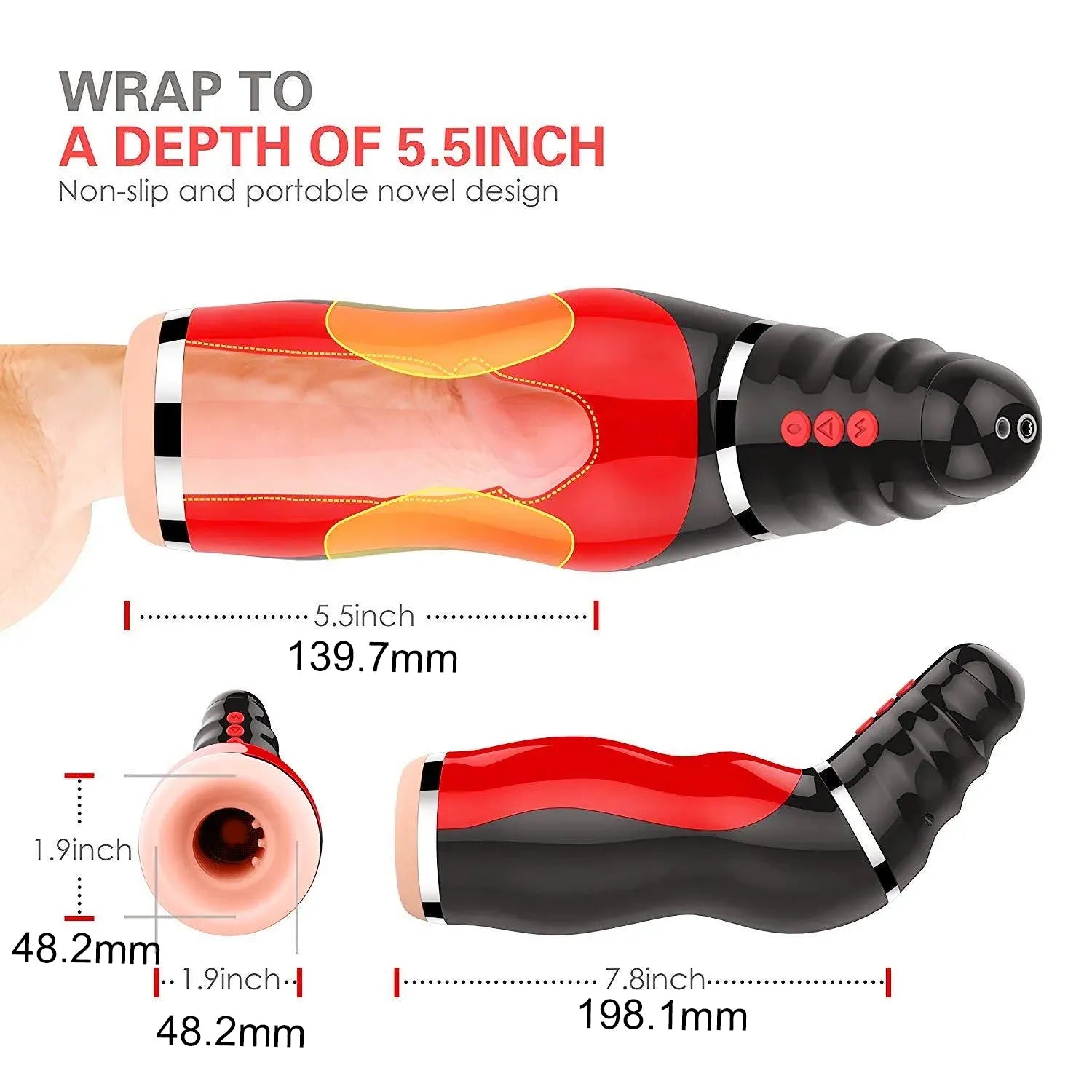Airbag 10 Vibrating 5 Sucking Voice Male Stroker Realistic Oral Sex Deep Throat Heating Artificial Vagina Male Stroker – product view 8